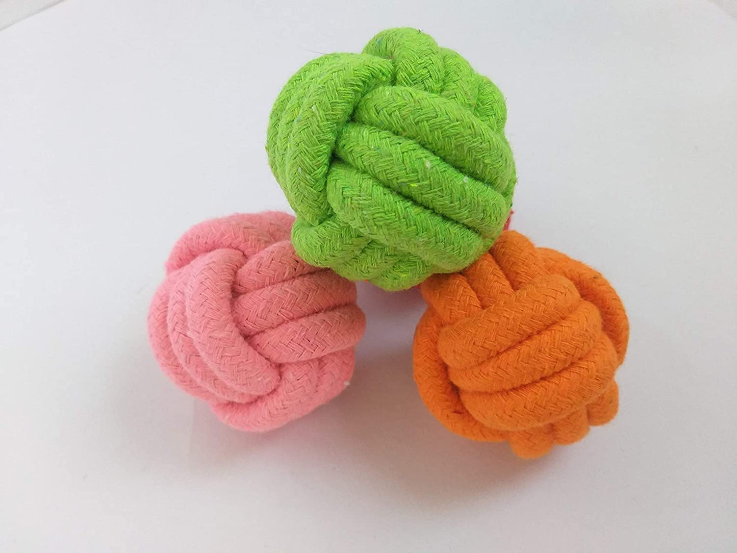 RvPaws Dog Chew Ball Rope Toy, Pet Cotton Ball Toy (Color May Vary).