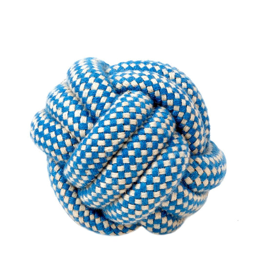 RvPaws Dog Chew Ball Rope Toy, Pet Cotton Ball Toy (Color May Vary).